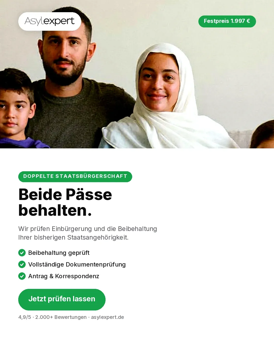 Anzeige zur doppelten Staatsbürgerschaft