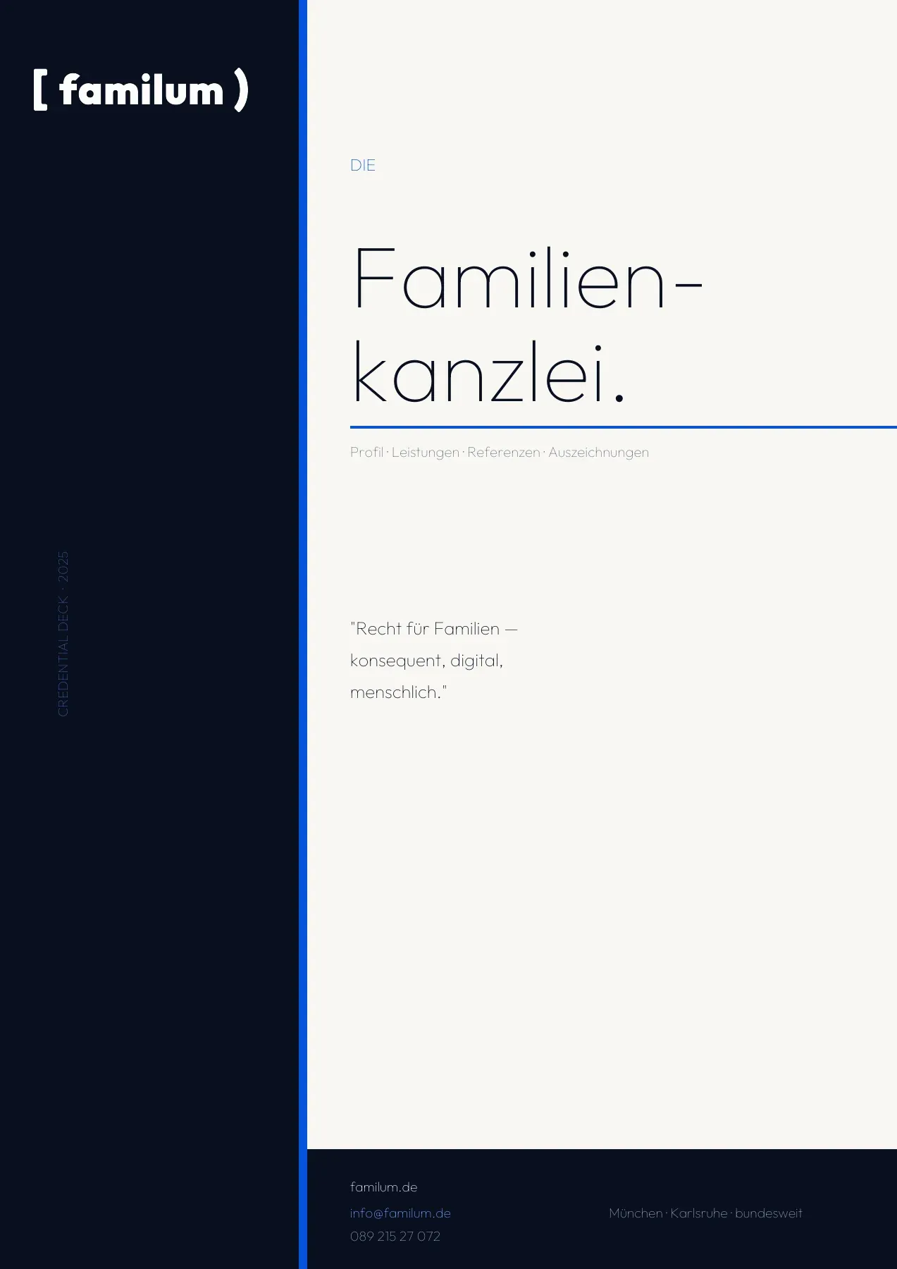 Credential Deck: Titel