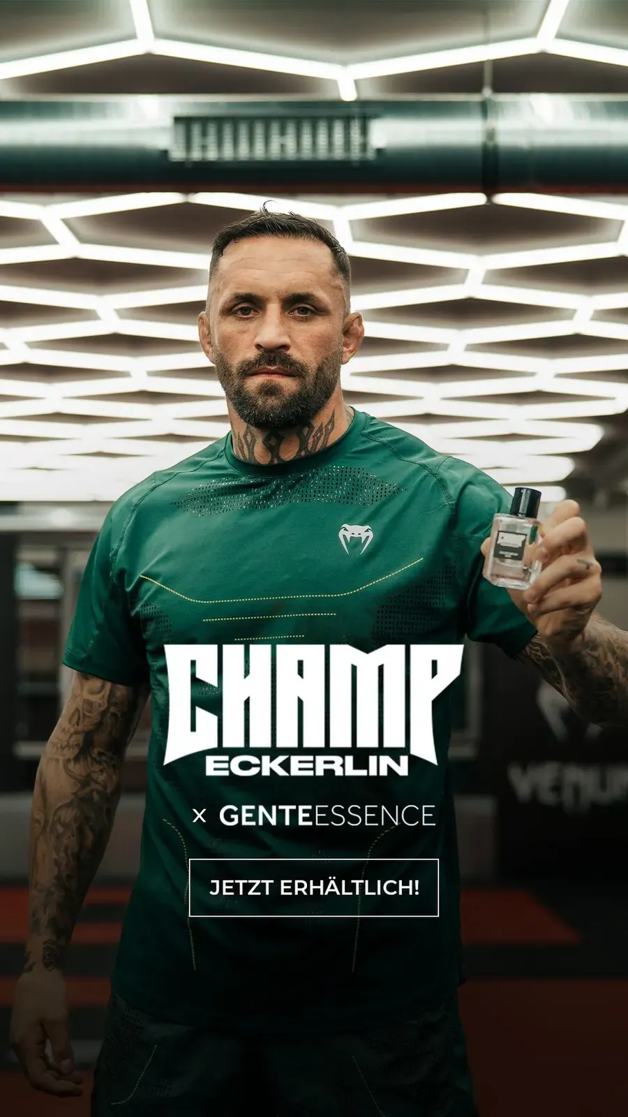 Kampagnenmotiv Gent Essence mit Champ Eckerlin