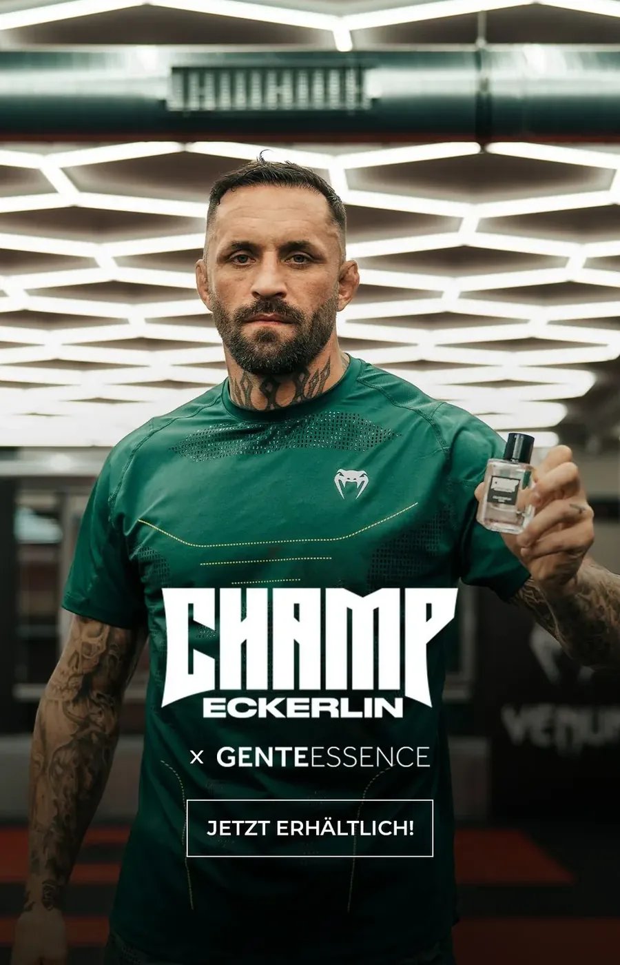 Kampagnenmotiv Gent Essence mit Champ Eckerlin