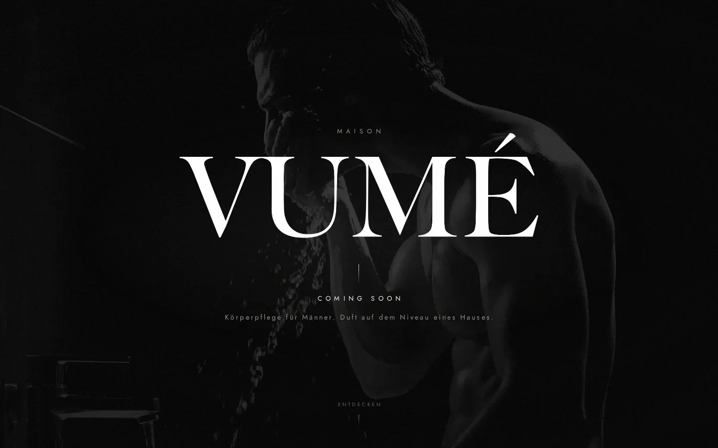 Coming-Soon-Seite von Maison Vumé in Schwarz-Weiß